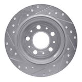 R1 Concepts 1999-2009 Volvo S60/XC70/S80/V70 Rear Right Drilled & Slotted Silver Brake Rotor by R1 Concepts 631-27024R