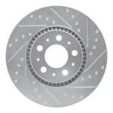 R1 Concepts 1999-2009 Volvo S60/V70/S80 Front Right Drilled & Slotted Silver Brake Rotor by R1 Concepts 631-27025R