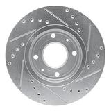 R1 Concepts 2000-2004 Volvo S40/V40 Front Left Drilled & Slotted Silver Brake Rotor by R1 Concepts 631-27026L