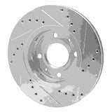 R1 Concepts 2000-2004 Volvo S40/V40 Front Left Drilled & Slotted Silver Brake Rotor by R1 Concepts 631-27026L