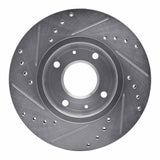 R1 Concepts 2000-2004 Volvo V40/S40 Front Right Drilled & Slotted Silver Brake Rotor by R1 Concepts 631-27026R