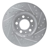 R1 Concepts 1999-2009 Volvo S60/S80/V70/XC70 Front Left Drilled & Slotted Silver Brake Rotor by R1 Concepts 631-27028L