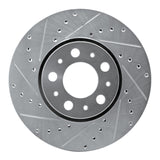 R1 Concepts 1999-2009 Volvo S60/S80/V70/XC70 Front Left Drilled & Slotted Silver Brake Rotor by R1 Concepts 631-27028L