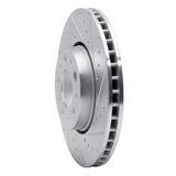 R1 Concepts 1999-2009 Volvo XC70/S60/S80/V70 Front Right Drilled & Slotted Silver Brake Rotor by R1 Concepts 631-27028R