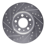 R1 Concepts 1999-2009 Volvo XC70/S60/S80/V70 Front Right Drilled & Slotted Silver Brake Rotor by R1 Concepts 631-27028R