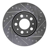 R1 Concepts 1999-2009 Volvo XC70/S60/S80/V70 Front Right Drilled & Slotted Silver Brake Rotor by R1 Concepts 631-27028R