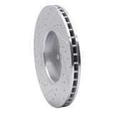 R1 Concepts 1999-2009 Volvo XC70/S60/S80/V70 Front Right Drilled & Slotted Silver Brake Rotor by R1 Concepts 631-27028R
