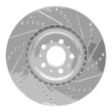 Dynamic Friction 2004-2007 Volvo V70/S60 Front Left Drilled & Slotted Silver Brake Rotor by Dynamic Friction Company 631-27031L