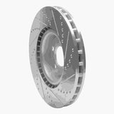 Dynamic Friction 2004-2007 Volvo V70/S60 Front Left Drilled & Slotted Silver Brake Rotor by Dynamic Friction Company 631-27031L