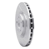 Dynamic Friction 2004-2007 Volvo S60/V70 Front Right Drilled & Slotted Silver Brake Rotor by Dynamic Friction Company 631-27031R