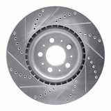 Dynamic Friction 2004-2007 Volvo S60/V70 Front Right Drilled & Slotted Silver Brake Rotor by Dynamic Friction Company 631-27031R