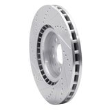 Dynamic Friction 2004-2007 Volvo S60/V70 Front Right Drilled & Slotted Silver Brake Rotor by Dynamic Friction Company 631-27031R