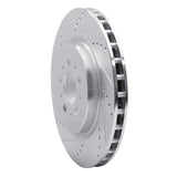 Dynamic Friction 2004-2007 Volvo V70/S60 Rear Left Drilled & Slotted Silver Brake Rotor by Dynamic Friction Company 631-27032L