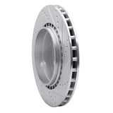 Dynamic Friction 2004-2007 Volvo V70/S60 Rear Left Drilled & Slotted Silver Brake Rotor by Dynamic Friction Company 631-27032L
