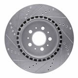 Dynamic Friction 2004-2007 Volvo S60/V70 Rear Right Drilled & Slotted Silver Brake Rotor by Dynamic Friction Company 631-27032R
