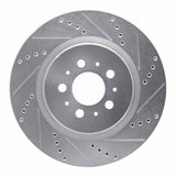 Dynamic Friction 2004-2007 Volvo S60/V70 Rear Right Drilled & Slotted Silver Brake Rotor by Dynamic Friction Company 631-27032R