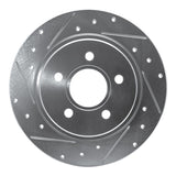 Dynamic Friction 2004-2013 Volvo C70/S40/V50/C30 Rear Left Drilled & Slotted Silver Brake Rotor by Dynamic Friction Company 631-27033L