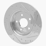 Dynamic Friction 2004-2013 Volvo C70/S40/V50/C30 Rear Left Drilled & Slotted Silver Brake Rotor by Dynamic Friction Company 631-27033L