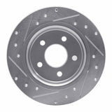Dynamic Friction 2004-2013 Volvo C70/S40/C30/V50 Rear Right Drilled & Slotted Silver Brake Rotor by Dynamic Friction Company 631-27033R
