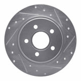 Dynamic Friction 2004-2013 Volvo C70/S40/C30/V50 Rear Right Drilled & Slotted Silver Brake Rotor by Dynamic Friction Company 631-27033R