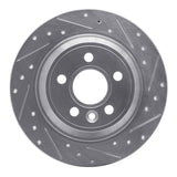 Dynamic Friction 2007-2010 Volvo S80 Rear Right Drilled & Slotted Silver Brake Rotor by Dynamic Friction Company 631-27034R