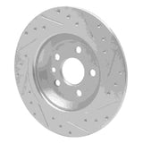 Dynamic Friction 2007-2018 Volvo S60 Cross Country Rear Left Drill & Slot Silver Rotor by Dynamic Friction Company 631-27035L