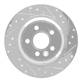 Dynamic Friction 2007-2018 Volvo V60/S60 Cross Country Rear Right Drill & Slot Silver Rotor by Dynamic Friction Company 631-27035R