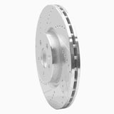 Dynamic Friction 2007-2016 Volvo S80/S60 Front Left Drilled & Slotted Silver Brake Rotor by Dynamic Friction Company 631-27036L