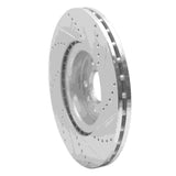 Dynamic Friction 2007-2016 Volvo S80/S60 Front Left Drilled & Slotted Silver Brake Rotor by Dynamic Friction Company 631-27036L
