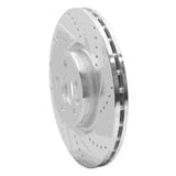 Dynamic Friction 2007-2016 Volvo S60/S80 Front Right Drilled & Slotted Silver Brake Rotor by Dynamic Friction Company 631-27036R