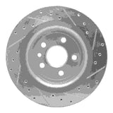 R1 Concepts 07-15 Volvo S80 Rear Left Drilled & Slotted Silver Brake Rotor by R1 Concepts RNC-631-27037L
