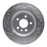 R1 Concepts 07-15 Volvo S80 Rear Right Drilled & Slotted Silver Brake Rotor by R1 Concepts RNC-631-27037R