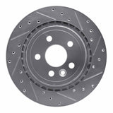 R1 Concepts 07-15 Volvo S80 Rear Right Drilled & Slotted Silver Brake Rotor by R1 Concepts RNC-631-27037R