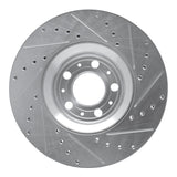 Dynamic Friction 2003-2009 Volvo XC90/S60 Front Left Drilled & Slotted Silver Brake Rotor by Dynamic Friction Company 631-27038L