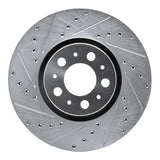 Dynamic Friction 2003-2009 Volvo XC90/S60 Front Left Drilled & Slotted Silver Brake Rotor by Dynamic Friction Company 631-27038L