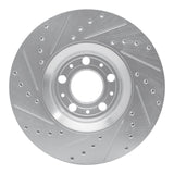 Dynamic Friction 2003-2009 Volvo XC90/S60 Front Right Drilled & Slotted Silver Brake Rotor by Dynamic Friction Company 631-27038R