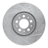 Dynamic Friction 2003-2009 Volvo XC90/S60 Front Right Drilled & Slotted Silver Brake Rotor by Dynamic Friction Company 631-27038R