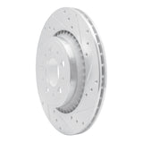 Dynamic Friction 2003-2014 Volvo XC90 Rear Right Drilled & Slotted Silver Brake Rotor by Dynamic Friction Company 631-27039R
