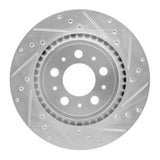 Dynamic Friction 2003-2014 Volvo XC90 Rear Right Drilled & Slotted Silver Brake Rotor by Dynamic Friction Company 631-27039R