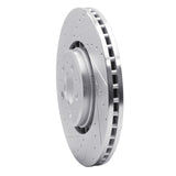 Dynamic Friction 2003-2009 Volvo XC90 Front Left Drilled & Slotted Silver Brake Rotor by Dynamic Friction Company 631-27040L