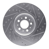 Dynamic Friction 2003-2009 Volvo XC90 Front Left Drilled & Slotted Silver Brake Rotor by Dynamic Friction Company 631-27040L