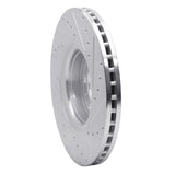 Dynamic Friction 2003-2009 Volvo XC90 Front Left Drilled & Slotted Silver Brake Rotor by Dynamic Friction Company 631-27040L