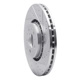 Dynamic Friction 2003-2009 Volvo XC90 Front Right Drilled & Slotted Silver Brake Rotor by Dynamic Friction Company 631-27040R