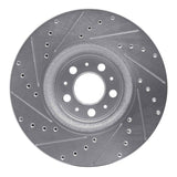 Dynamic Friction 2003-2009 Volvo XC90 Front Right Drilled & Slotted Silver Brake Rotor by Dynamic Friction Company 631-27040R