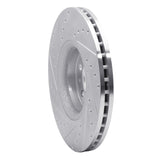 Dynamic Friction 2003-2009 Volvo XC90 Front Right Drilled & Slotted Silver Brake Rotor by Dynamic Friction Company 631-27040R