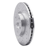 Dynamic Friction 2007-2018 Land Rover Range Rover Evoque Front Left Drilled & Slotted Silver Brake Rotor by Dynamic Friction Company 631-27041L
