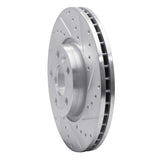Dynamic Friction 2007-2018 Land Rover Range Rover Evoque Front Right Drilled & Slotted Silver Brake Rotor by Dynamic Friction Company 631-27041R