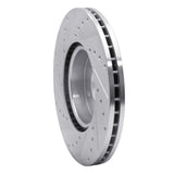 Dynamic Friction 2007-2018 Land Rover Range Rover Evoque Front Right Drilled & Slotted Silver Brake Rotor by Dynamic Friction Company 631-27041R