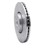Dynamic Friction 2010-2016 Volvo XC60 Front Right Drilled & Slotted Silver Brake Rotor by Dynamic Friction Company 631-27043R