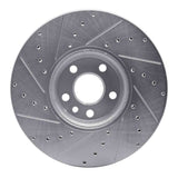 Dynamic Friction 2010-2016 Volvo XC60 Front Right Drilled & Slotted Silver Brake Rotor by Dynamic Friction Company 631-27043R